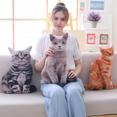 3D Simulation Cat Shaped Pillow plush